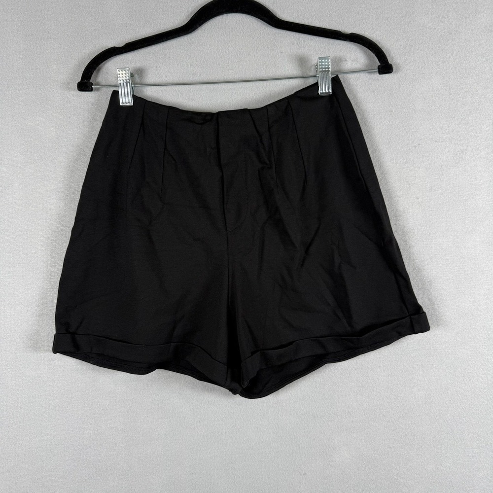 Halara Women S Shorts Black High Waist Cuffed Athleisure Tailored Minimalist NWT
